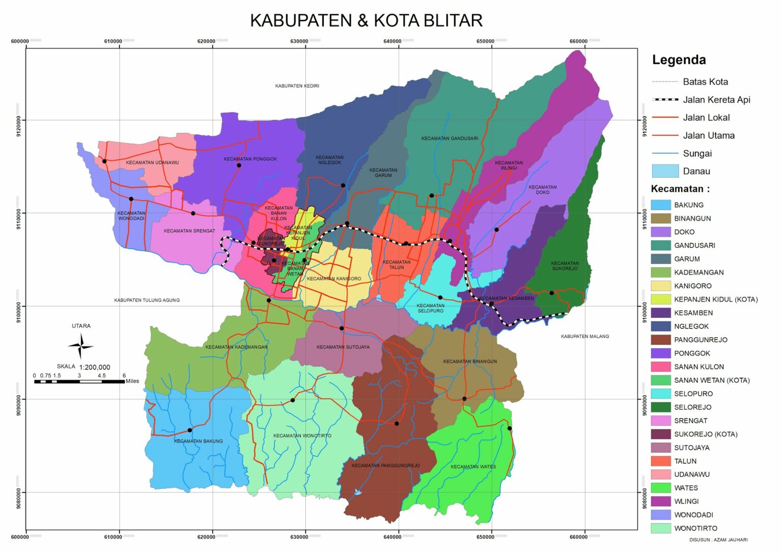 Daftar Kecamatan, Desa/Kelurahan, dan Kode Pos Blitar - sikambapang