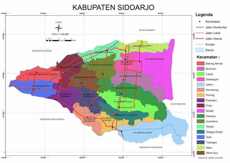 Daftar Kecamatan, Desa/Kelurahan, dan Kode Pos Sidoarjo - sikambapang